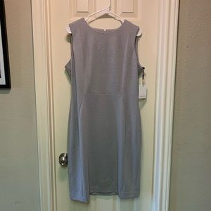 NWT Calvin Klein Light Grey Sheath Dress size 14